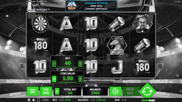 Click on the BET button to adjust the coin size and numbers of lines played. - Casino Codes