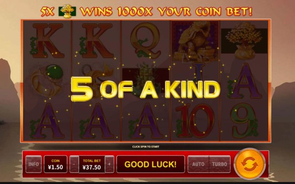 A winning Five of a Kind - Casino Codes