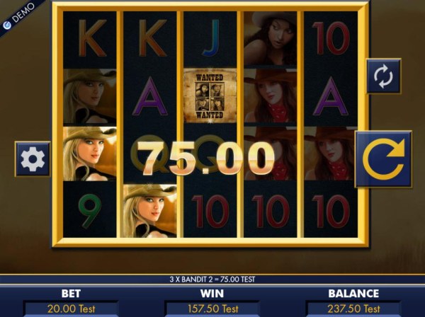 Multiple winning combinations triggers a 157.50 payout. - Casino Codes