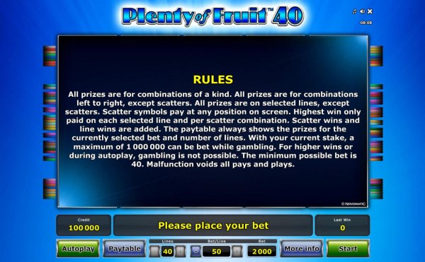 Casino Codes image of Plenty of Fruit 40