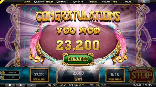 Casino Codes - Total Free Spins Payout