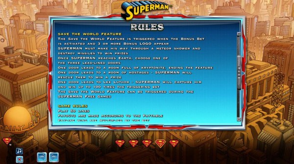 Casino Codes - Save The World feature Rules