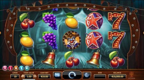 Casino Codes - Main game board featuring five reels and 10 paylines with a $6,000 max payout