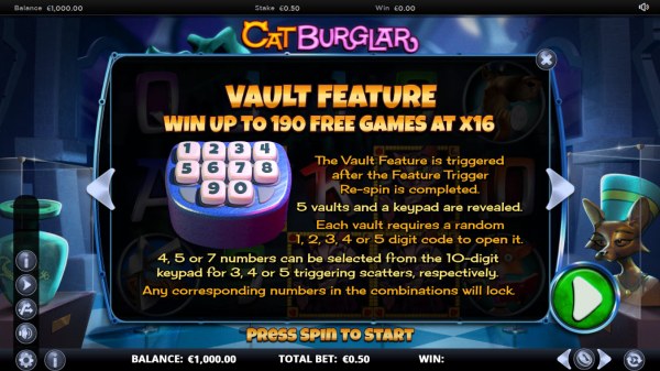 Cat Burglar by Casino Codes