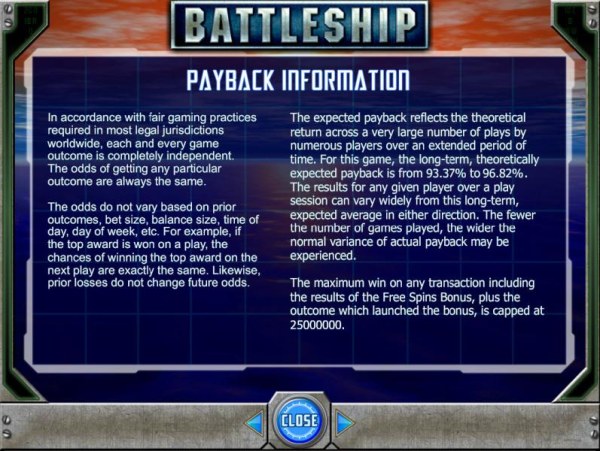 payback information by Casino Codes