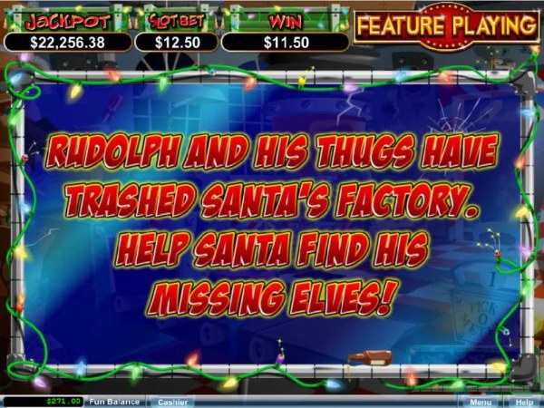 Casino Codes - Rudolph and his thugs have trashed Santas factory, help Santa find his missing Elsves
