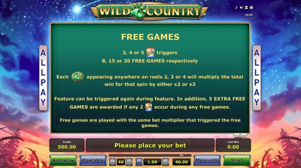 Casino Codes image of Wild Country
