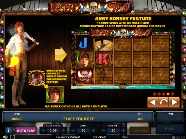 Casino Codes - Anny Bonney Feature Rules