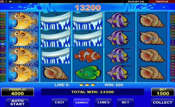 Multiple winning paylines triggers a 13200 coin big win - Casino Codes