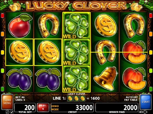 A winning Three of a Kind triggers a 1600 credit line pay. - Casino Codes