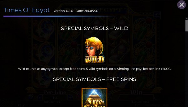 Times of Egypt by Casino Codes