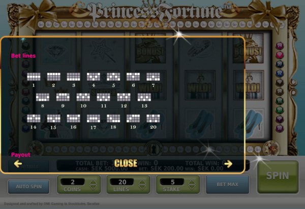 Casino Codes image of Princess Fortune