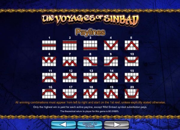 Payline Diagrams 1-20 by Casino Codes
