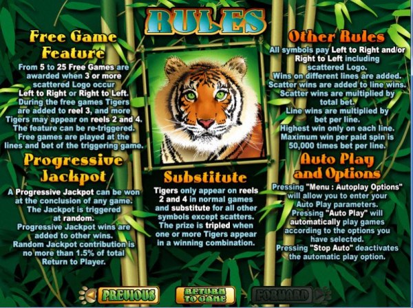 Tiger Treasures screenshot