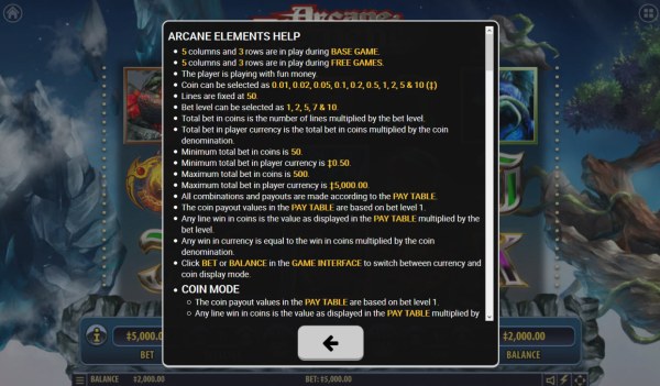 Arcane Elements by Casino Codes