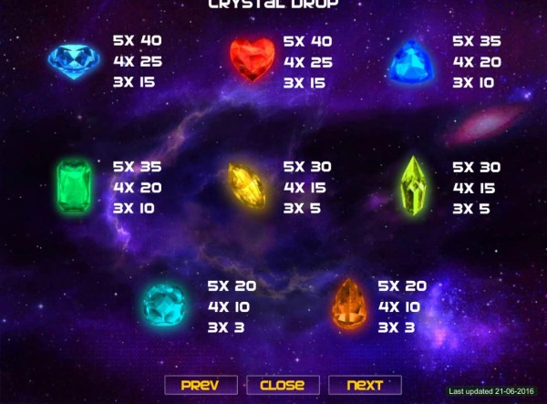 Crystal Drop by Casino Codes
