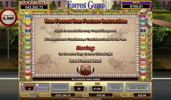 Run Forest Run Feature Game Rules by Casino Codes