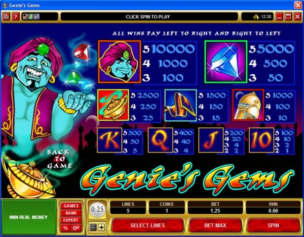 Casino Codes image of Genie's Gems