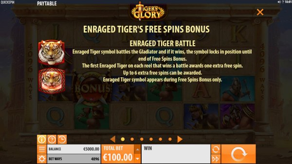 Casino Codes image of Tiger's Glory