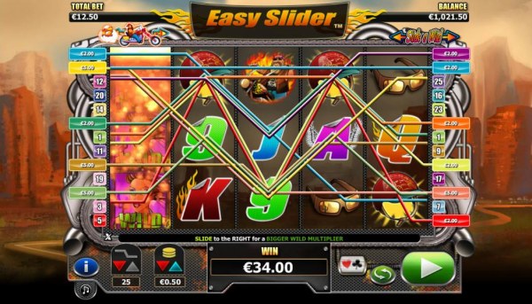 Casino Codes - Slide a wild on reel one triggers multiple winning paylines