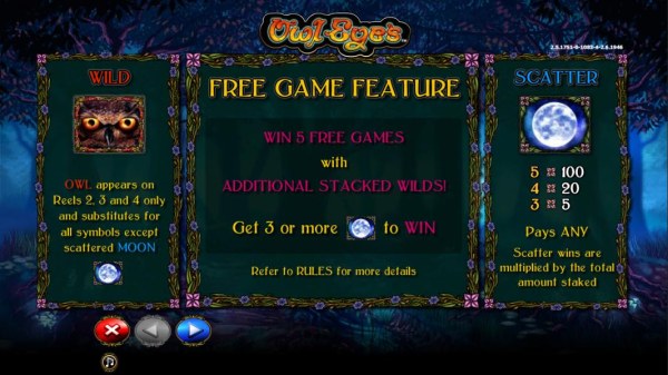 Casino Codes - wild and scatter symbols paytable. Free game Feature