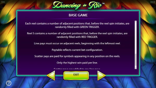 Casino Codes - Base Game Rules