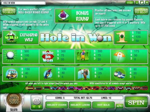 Casino Codes image of Hole in Won