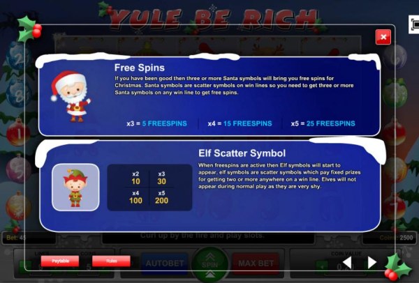 Free Spins and Elf Scatter symbol game rules - Casino Codes