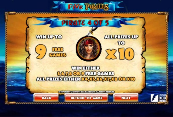 Pirate 4 of 5 Bonus options. - Casino Codes