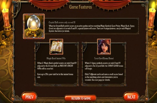 Casino Codes - game features continued