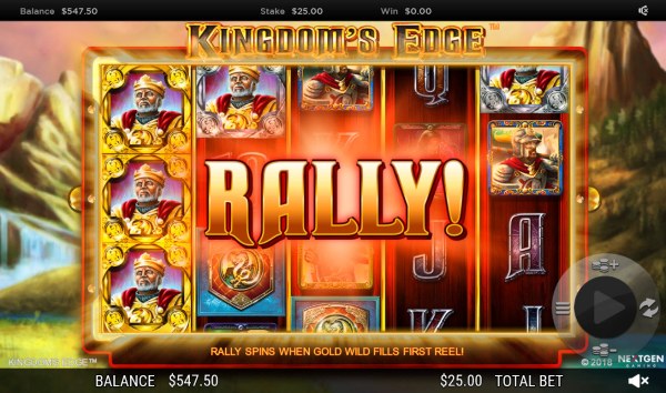 Rally feature triggered by Casino Codes
