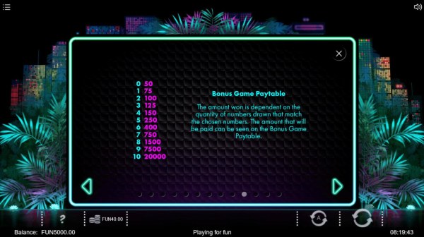 Bonus Game Rules - Continued - Casino Codes