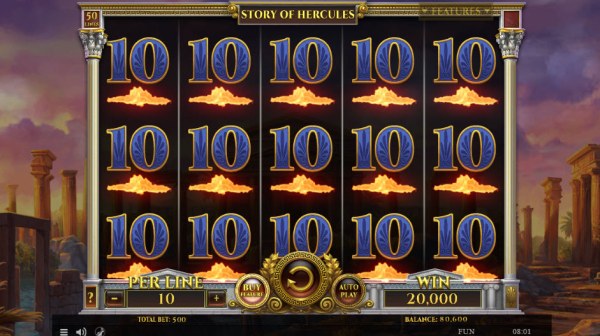 Casino Codes - Fully stacked 10 symbols leads to a big win