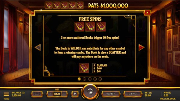 $1,000,000 Book by Casino Codes
