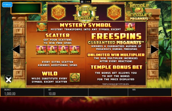 Casino Codes image of Temple of Treasure Megaways