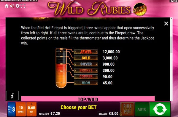 Wild Rubies Red Hot Firepot screenshot