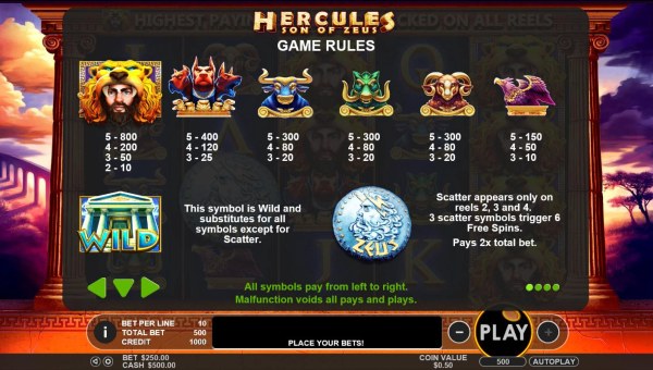 Hercules Son of Zeus by Casino Codes