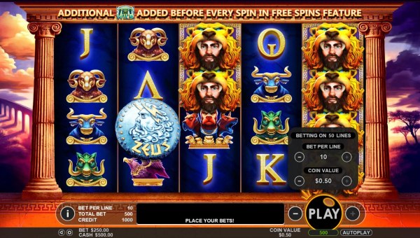 Click on the plus or minus buttons next to the play button to adjust the coin value and/or bet per line level. - Casino Codes