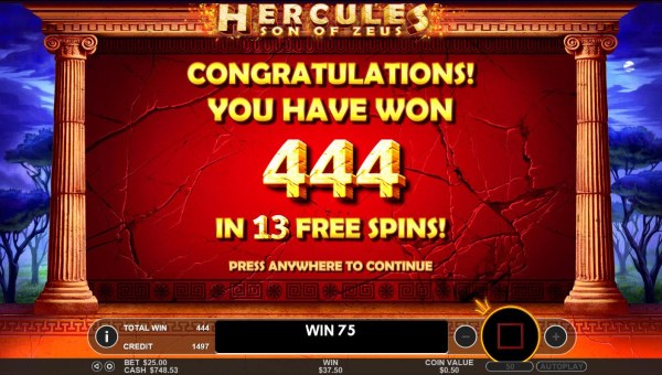 Casino Codes image of Hercules Son of Zeus