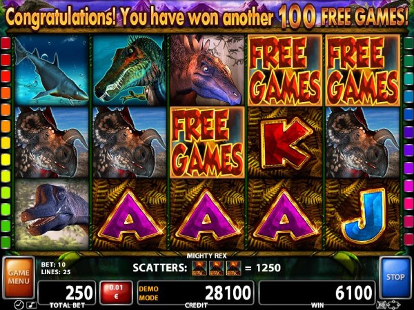 Landing three or more Volcano scatter symbols triggers an additonal 100 free games. by Casino Codes