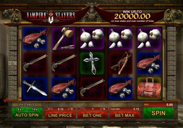 main game board featuring five reels and thirty paylines with a 5000x max payout - Casino Codes