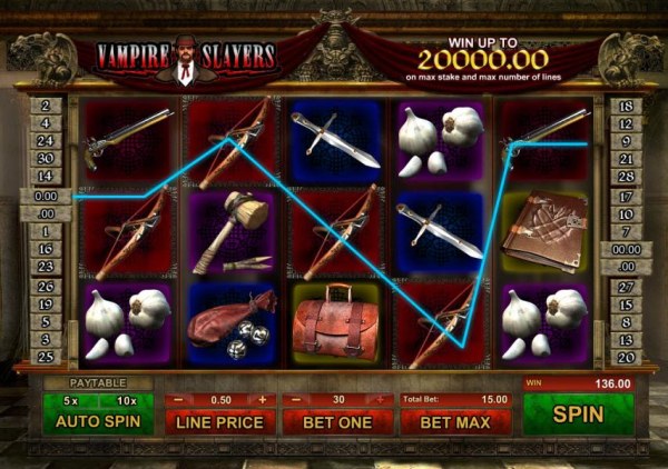 multiple winning paylines triggers a $136 jackpot by Casino Codes
