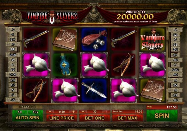 Casino Codes - a $137 jackpot triggered by multiple winning paylines
