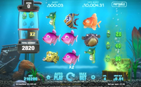 Casino Codes - Algae Attack game ends when the spins counter reaches zero. The total gevinst is awarded.