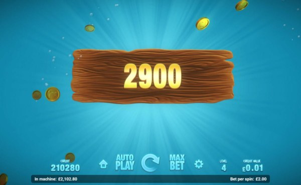 Alage Attack feature pays out a total of 2900 coins - Casino Codes
