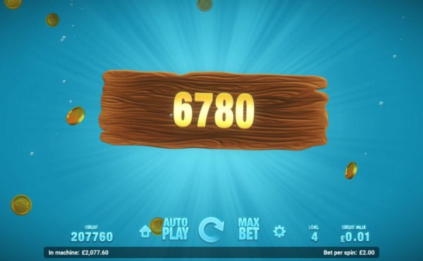 Bubble Buster pays out a total of 6780 coins by Casino Codes