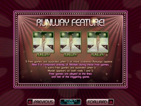 Runway feature game rules by Casino Codes