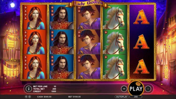 Casino Codes - Main game board featuring five reels and 20 paylines with a $2,000 max payout