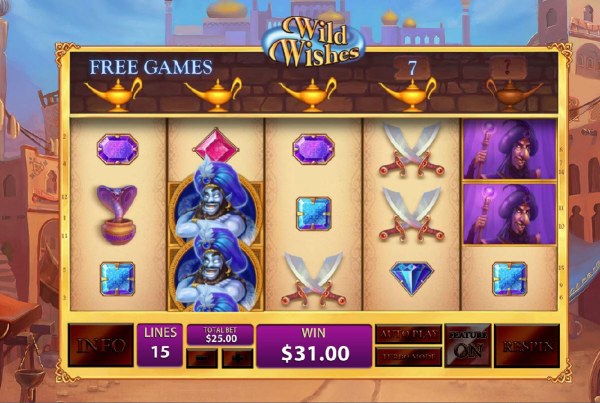 Four consecutive wins lights up lamps above the reels thus, awarding 7 free games. by Casino Codes