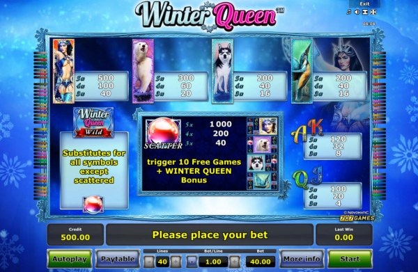Winter Queen by Casino Codes